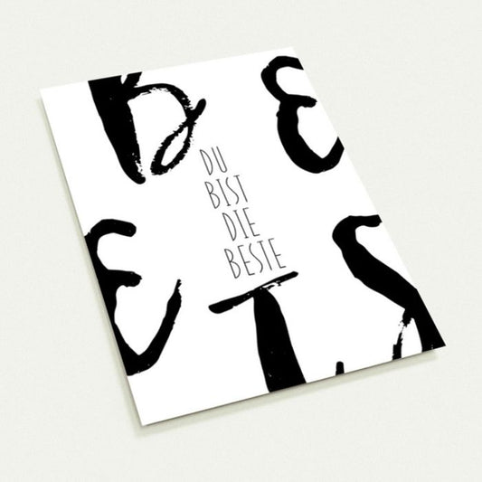 Grusskarte - Du bist die Beste