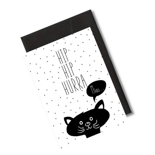 Grusskarte – Hip Hip Hurra Miau