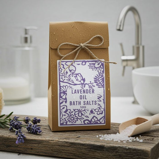 Agnes & Cat Badesalz Lavendel-Himalaya 500 g – beruhigendes Salzbad mit ätherischem Lavendelöl in Bad Ambiente