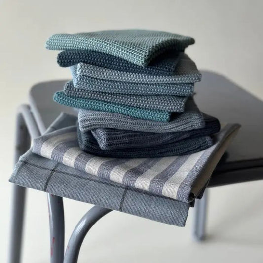 Aspegren Denmark - Nachhaltige Spültücher aus Bio-Baumwolle – Farbe Aqua