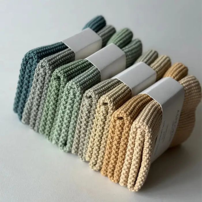 Nachhaltige Spültücher Mint – 2er-Set im nordischen Design
