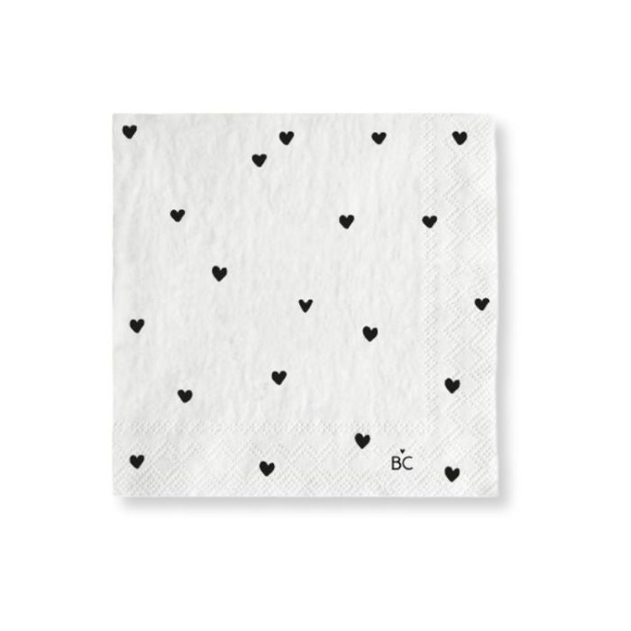 Bastion Collections Detailansicht Servietten „Hearts All-Over“