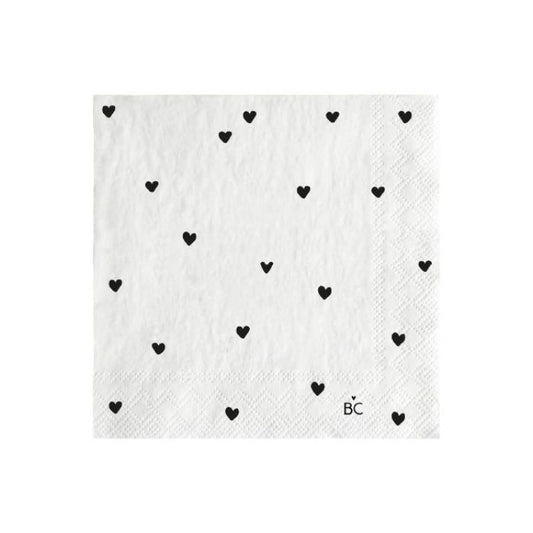 Detailansicht Bastion Collections Servietten „Hearts All-Over“