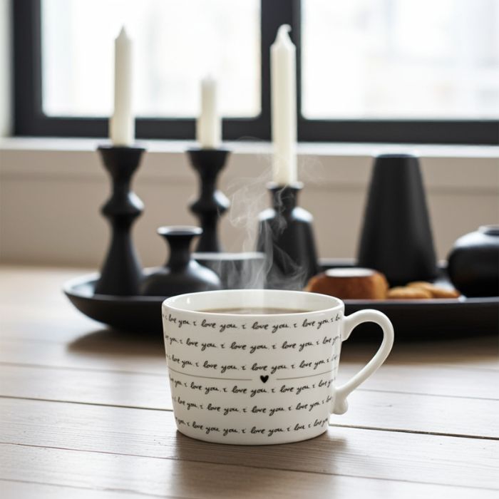 Ambiente Ansicht Bastion Collections Tasse Weiss mit „I Love You“