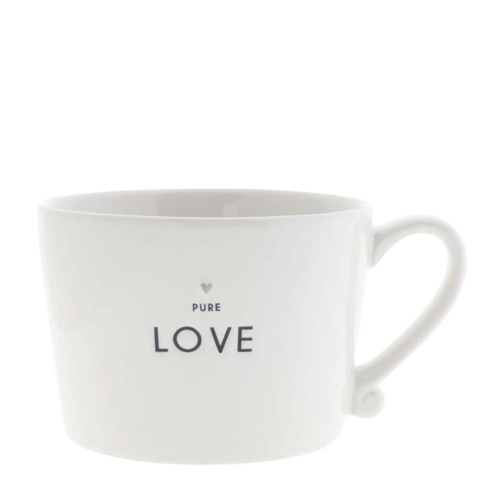Bastion Collections Tasse Weiss mit „Pure Love“ – Vorderansicht