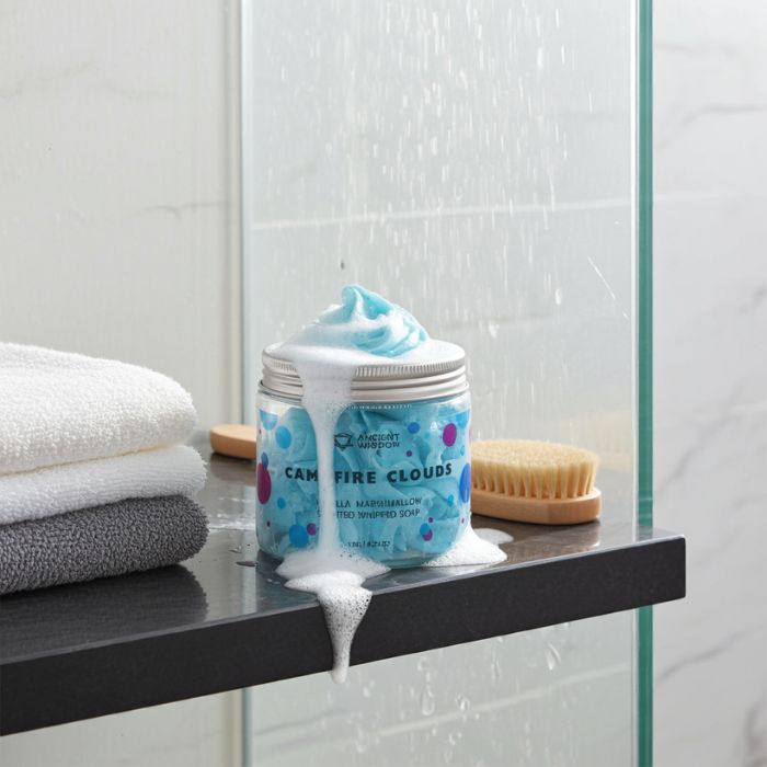 Whipped Soap Marshmallow – cremige Duschseife im Glas, 120 g - Badezimmer Ambiente