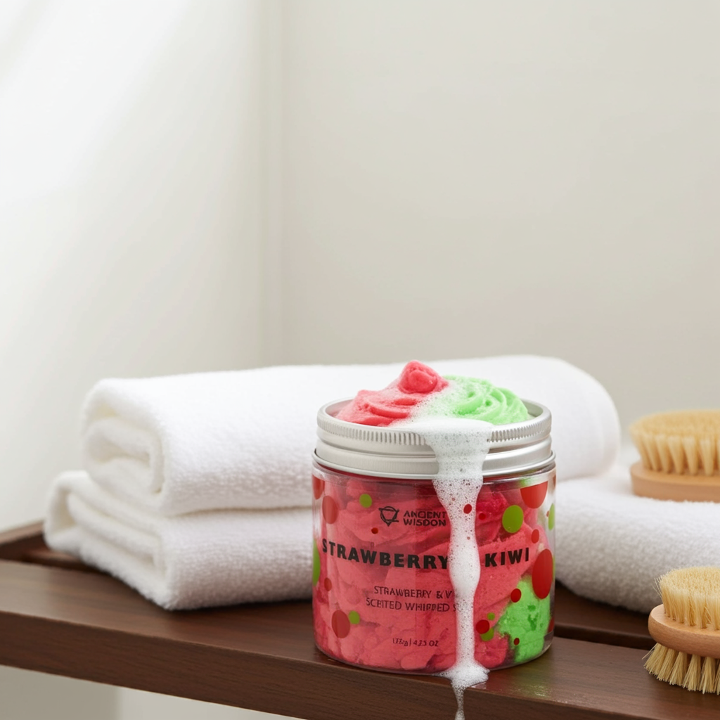 Handgemachte Whipped Soap - verschiedene Sorten in Badezimmer Ambiente