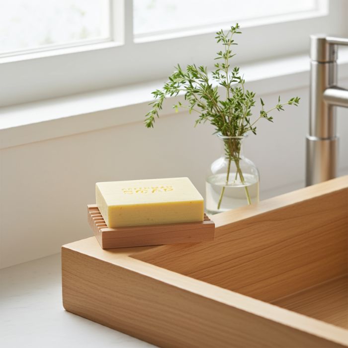 Handgemachte Aromaseife von Greenman – vegan & erfrischend - Badezimmer Ambiente