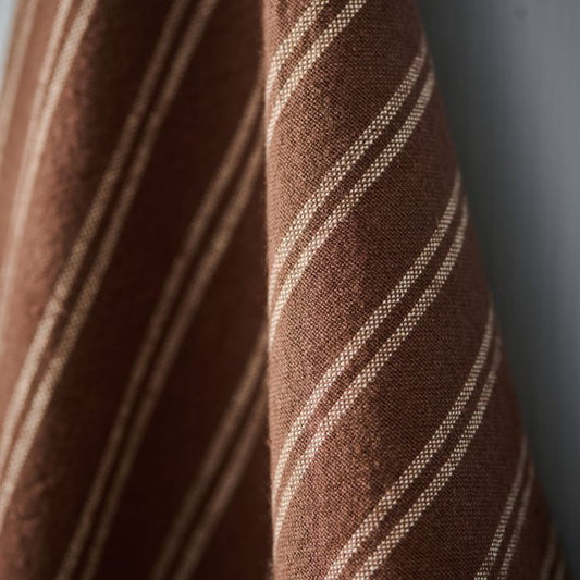 IB Laursen Baumwoll-Geschirrtuch Ernst Dunkelbraun/Natur