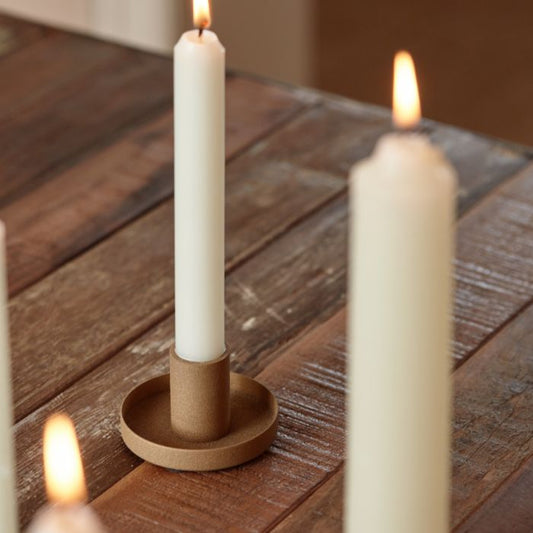 IB Laursen Kerzenhalter Eisen in warmem Cognacton