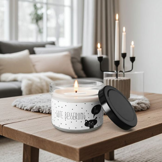 Statement Kerze im Glas – Gute Besserung mit Ambiente