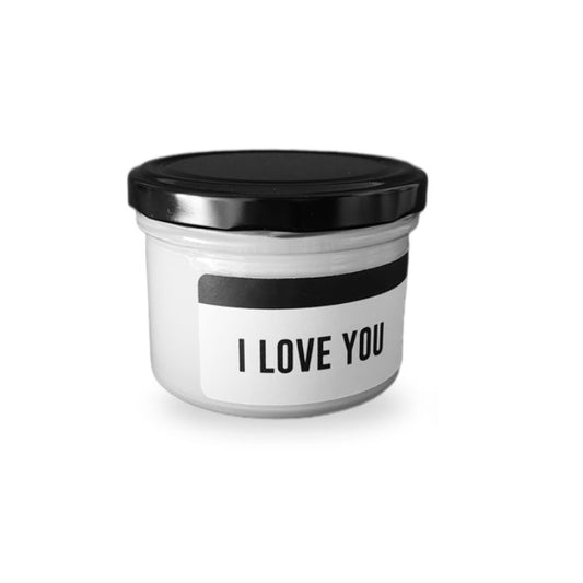 Sojawachs Statement Kerze im Glas – I Love You