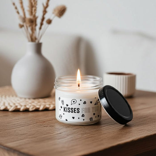 Statement Kerze im Glas – Kisses for you