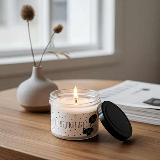 Statement Kerze im Glas – Sei einzig nicht artig Miau - Ambiente