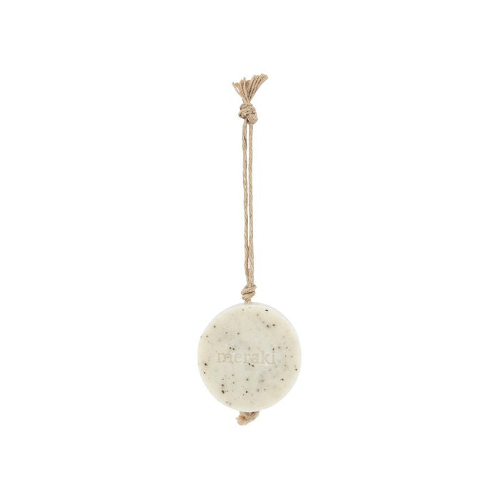 Meraki Seife am Seil Sesame Scrub Beige 150 g mit Kordel