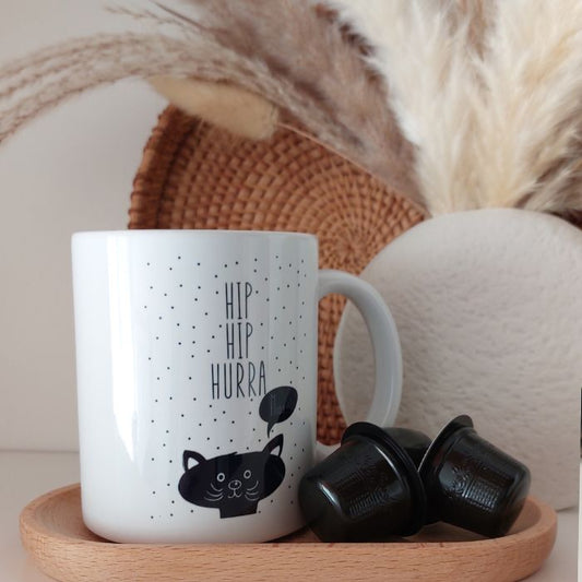Motivationstasse - Trinkbecher mit Spruch - Hip Hip Hurra