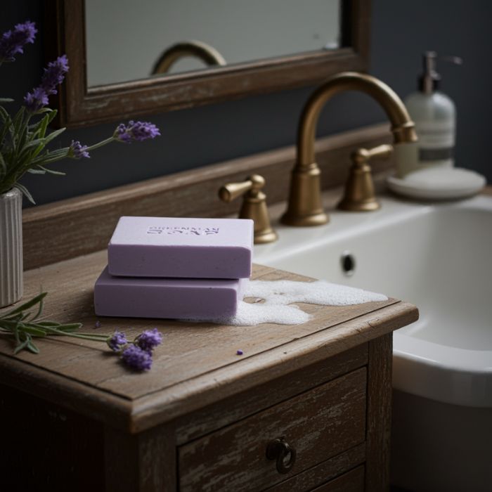 Greenman Seife – Nachtzeit mit Lavendel & Geranium, 100 g - Badezimmer Ambiente