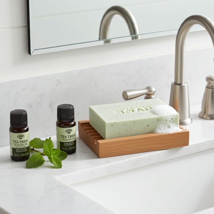 Greenman Seife – gegen unreine Haut Pickel-Attacke, 100 g Naturseife - Badezimmer Ambiente