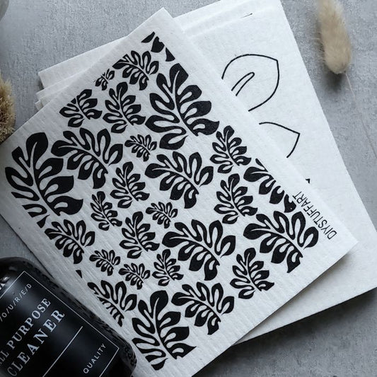 Schwammtücher Fallende Blätter – Nachhaltige Küchentücher im Herbstdesign