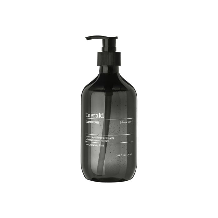 Meraki Spülmittel Shadow Lake – graue Flasche mit Pumpkopf