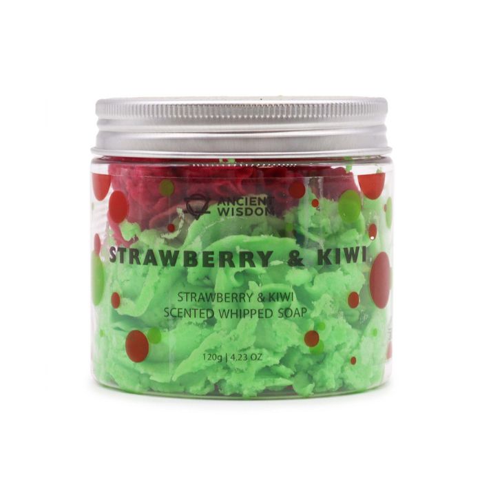 Whipped Soap Erdbeer & Kiwi – cremige Duschseife im Glas, 120 g