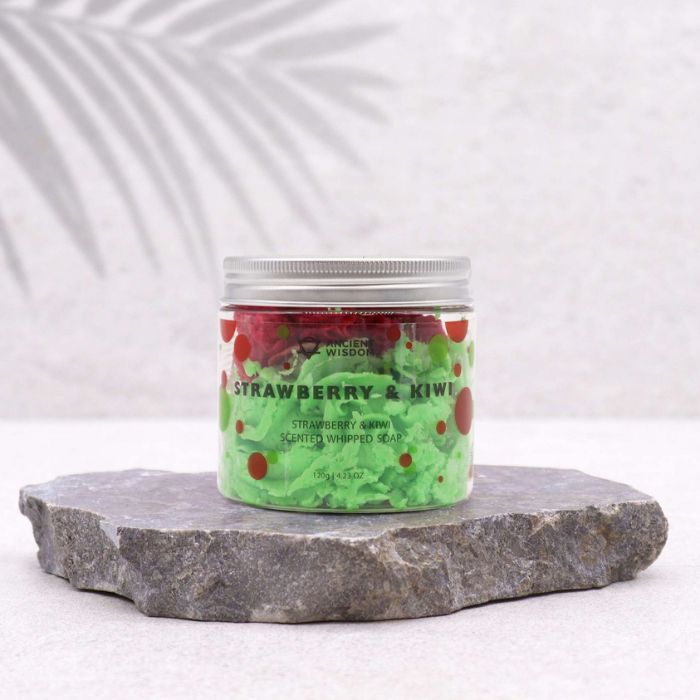 Cremige Naturseife mit Erdbeer-Kiwi-Duft – feuchtigkeitsspendend & vegan