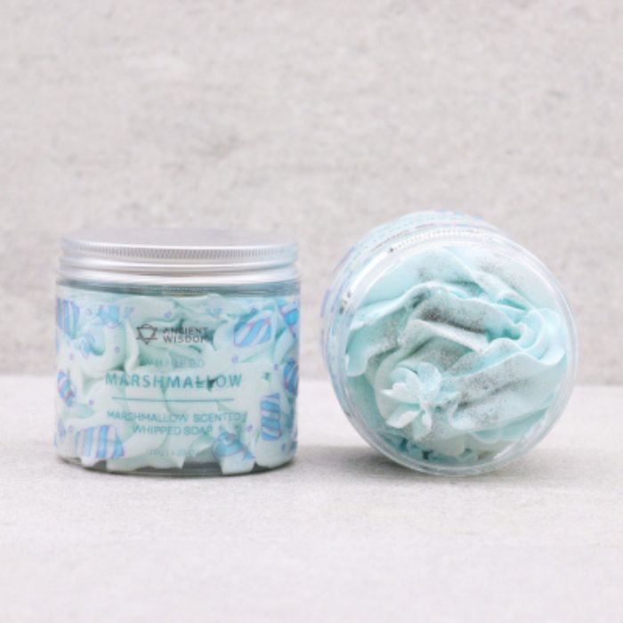 Handgemachte Duschseife mit Marshmallow-Duft – vegan & pflegend