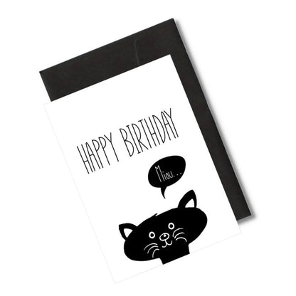 Grusskarte – Happy Birthday Miau