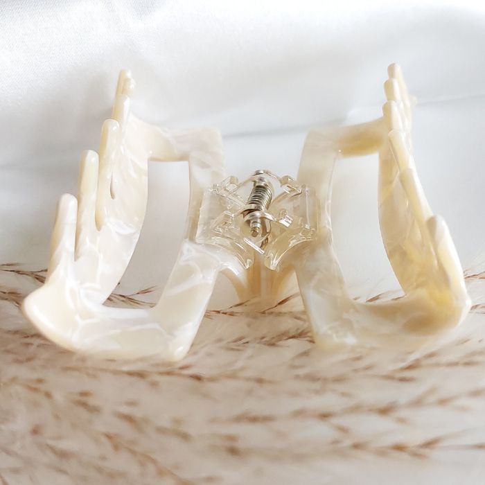 Haarklammer Ivory