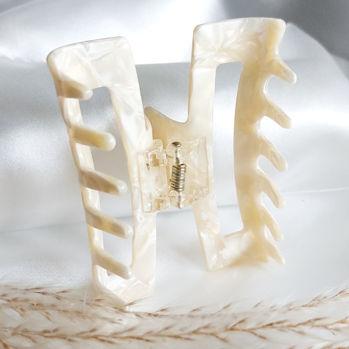 Haarklammer Ivory