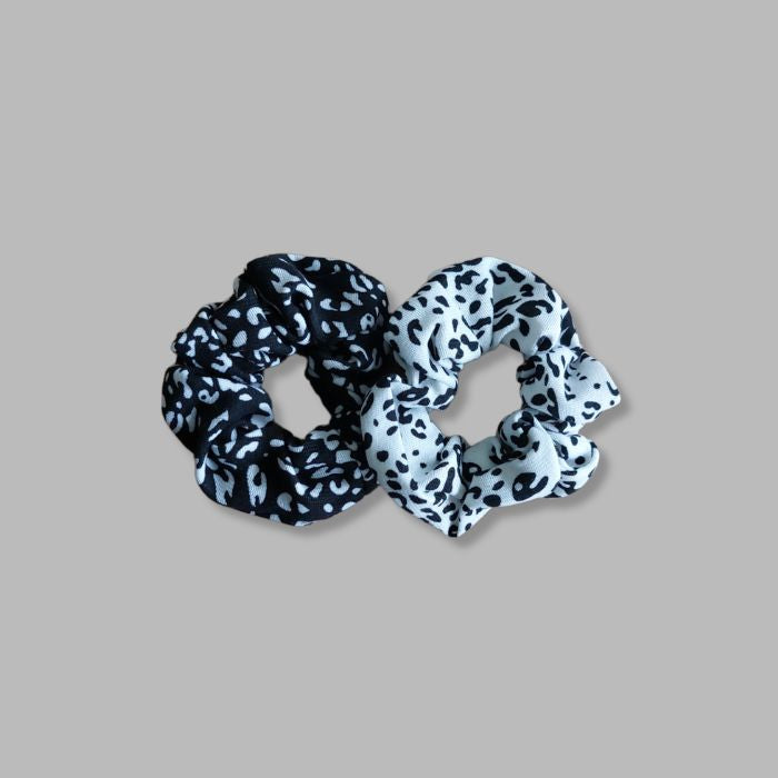 Scrunchie Set Safari schwarz-weiss