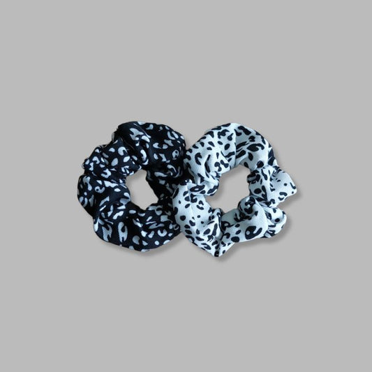 Scrunchie Set Safari schwarz-weiss