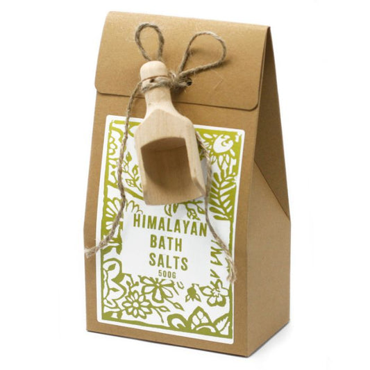 Agnes & Cat Badesalz Himalaya 500 g – naturreines Kristallsalz mit Holzlöffel