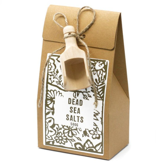 Agnes & Cat Badesalz Totes Meer 500 g – naturreines Badesalz mit Holzlöffel
