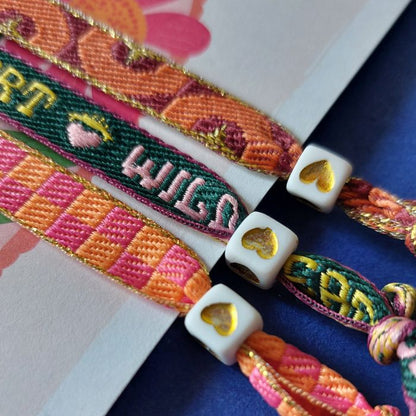 Armband Set Wild Heart Detail Verschluss Armband Karo Halbkreise