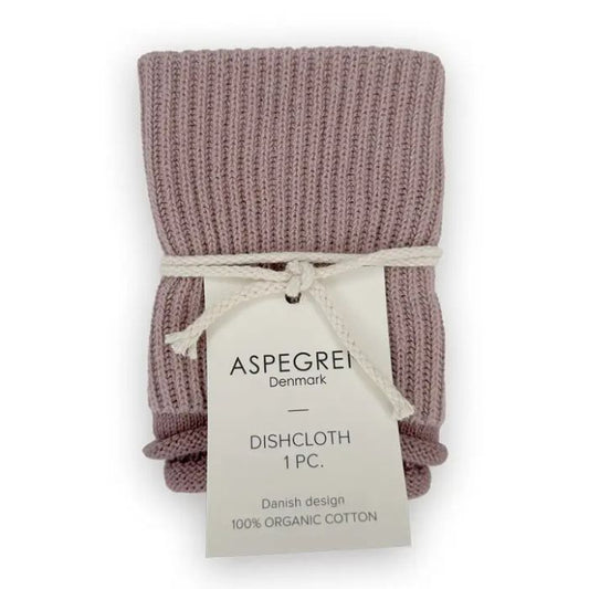 Aspegren Denmark Knitted Ripple Geschirrtuch Malve 26x26 cm