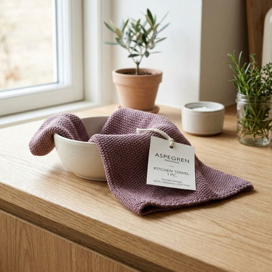Aspegren Denmark Küchentuch Gestrickt Holzrose aus 100% Bio-Baumwolle, langlebig und plastikfrei - Mekea Buchrain