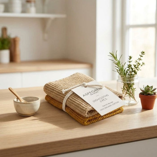Aspegren Spültuch Gestrickt Senf 2er-Set aus 100% Bio-Baumwolle, langlebig und plastikfrei - Mekea Buchrain