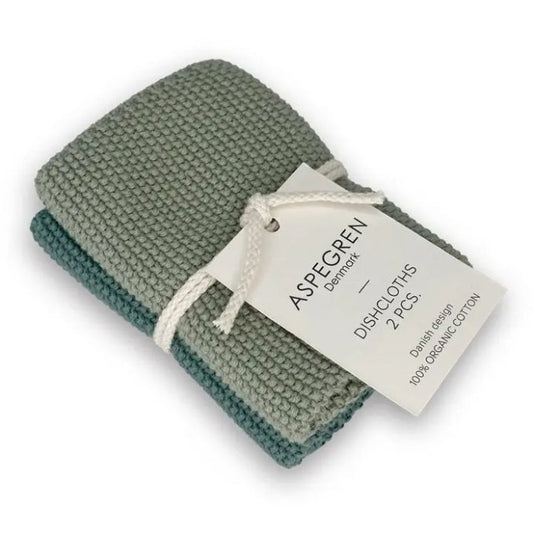 Gestrickte Spültücher Mint im 2er-Set von Aspegren Denmark
