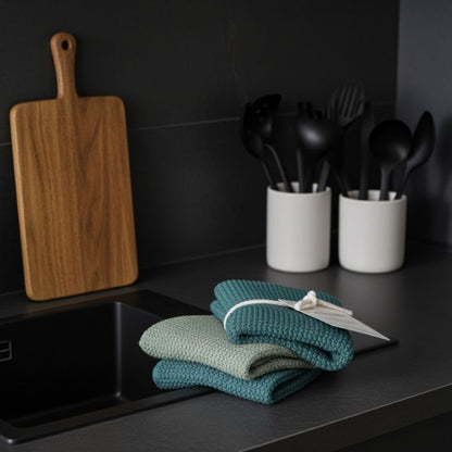 Gestrickte Spültücher Mint im 2er-Set von Aspegren Denmark