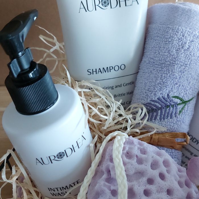 Aurodhea Eselsmilch Showergel Body Milk und Shampoo im Set