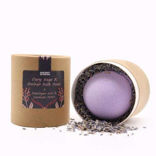 Aromatherapie Badeset – Bezaubernder Herzhimmel Lavendel mit Badebombe & Himalaya-Salz