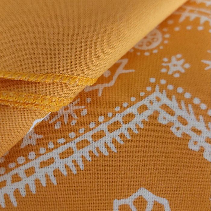 Baumwoll Bandana Goldgelb - Boho Paisley Design