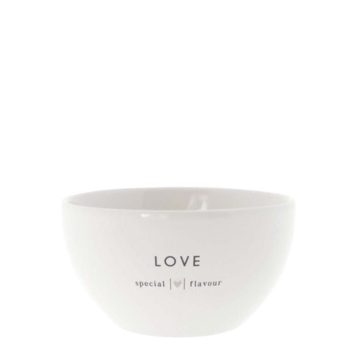Bastion Collections Schüssel Weiss mit „Love Special Flavour“ – Vorderansicht