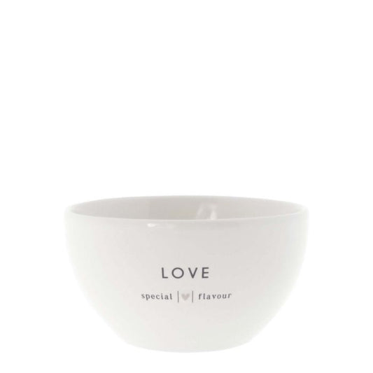 Bastion Collections Schüssel Weiss mit „Love Special Flavour“ – Vorderansicht
