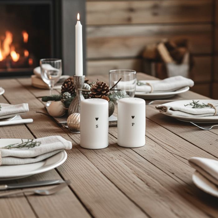 Bastion Collections Salz- und Pfefferstreuer Set in warmer Ambiente Stimmung