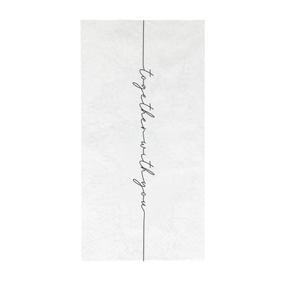 Detailansicht Bastion Collections Servietten Rückseite „Together with you“