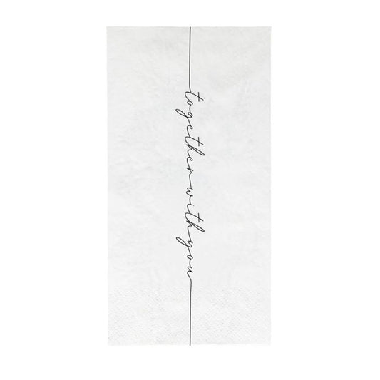 Detailansicht Bastion Collections Servietten Rückseite „Together with you“