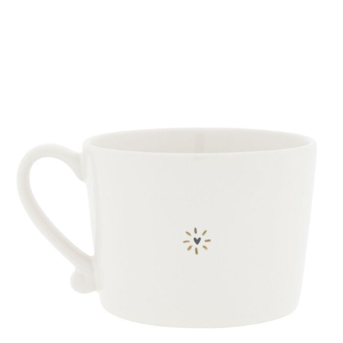 Detailansicht Bastion Collections Tasse Weiss mit „Follow Your Heart“