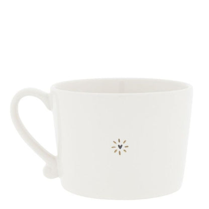 Detailansicht Bastion Collections Tasse Weiss mit „Follow Your Heart“